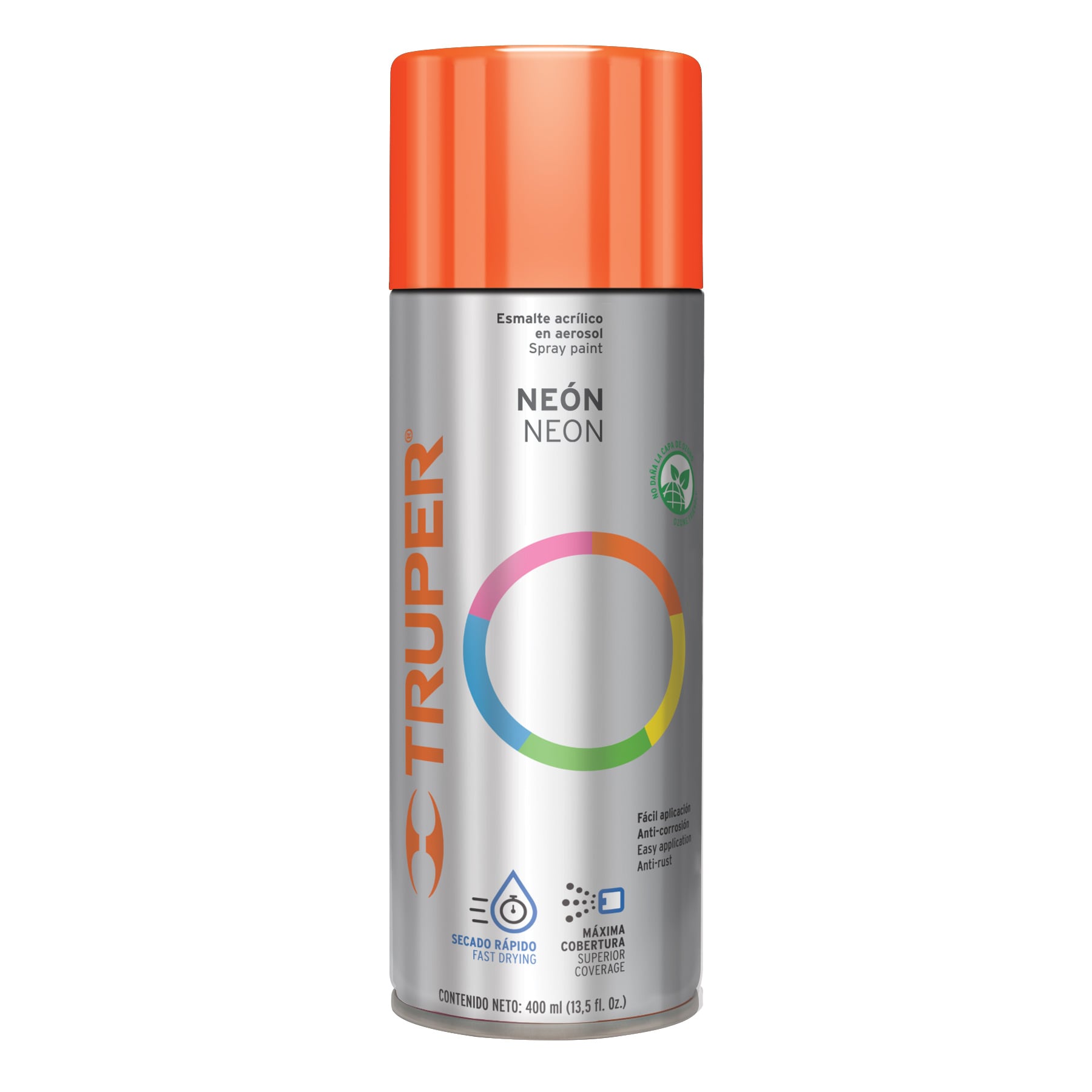 PINTURA EN AEROSOL NARANJA NEON BOTE TRADICIONAL 400 ML CODIGO 102849 FERREBLOCK | Concretos y Materiales de San Juan