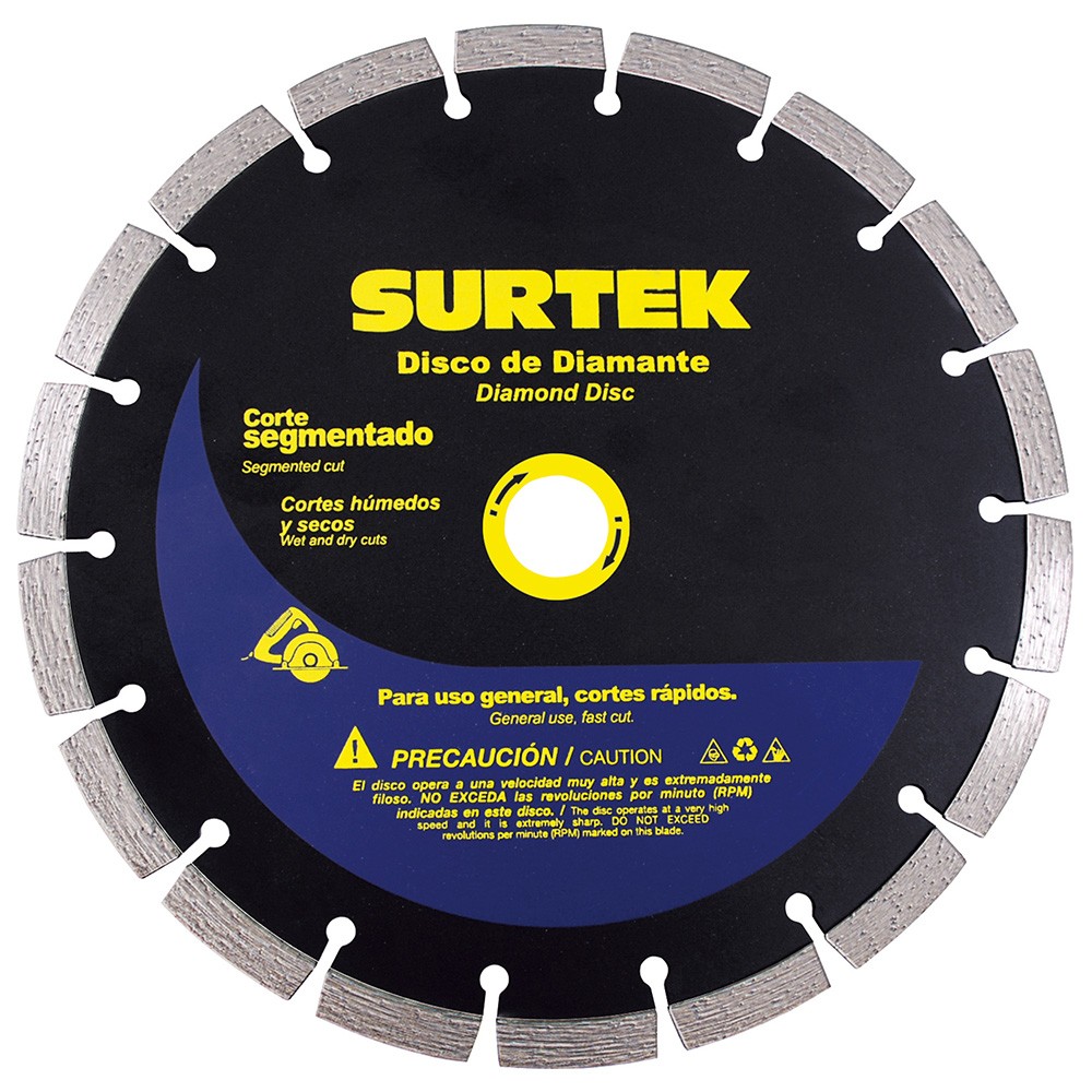 DISCO DE DIAMANTE SEGMENTADO 7 CODIGO  123465 SURTEK FERREBLOCK | Concretos y Materiales de San Juan
