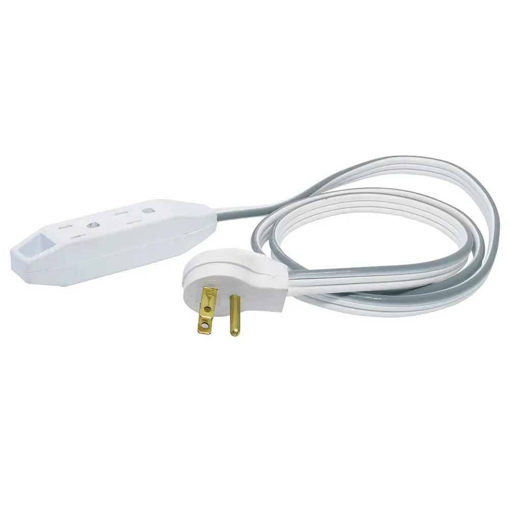 EXTENSION ELECTRICA PLANA ATERRIZADA COLOR BLANCO 5 M CODIGO  136053 SURTEK FERREBLOCK | Concretos y Materiales de San Juan