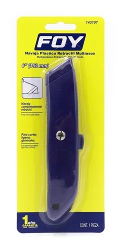 NAVAJA UTILITARIA RETRACTIL MULTIUSOS POLIPROPILENO 6 CODIGO  143107 FOY FERREBLOCK | Concretos y Materiales de San Juan
