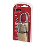 BLISTER CON 2 CANDADOS DE LATON DE 40MM CON GANCHO LARGO CODIGO 43444 FERREBLOCK | Concretos y Materiales de San Juan