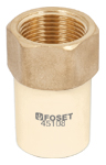 ADAPTADOR HEMBRA DE CPVC 3/4 CON INSERTO DE LATON FOSET CODIGO 45108 FERREBLOCK | Concretos y Materiales de San Juan