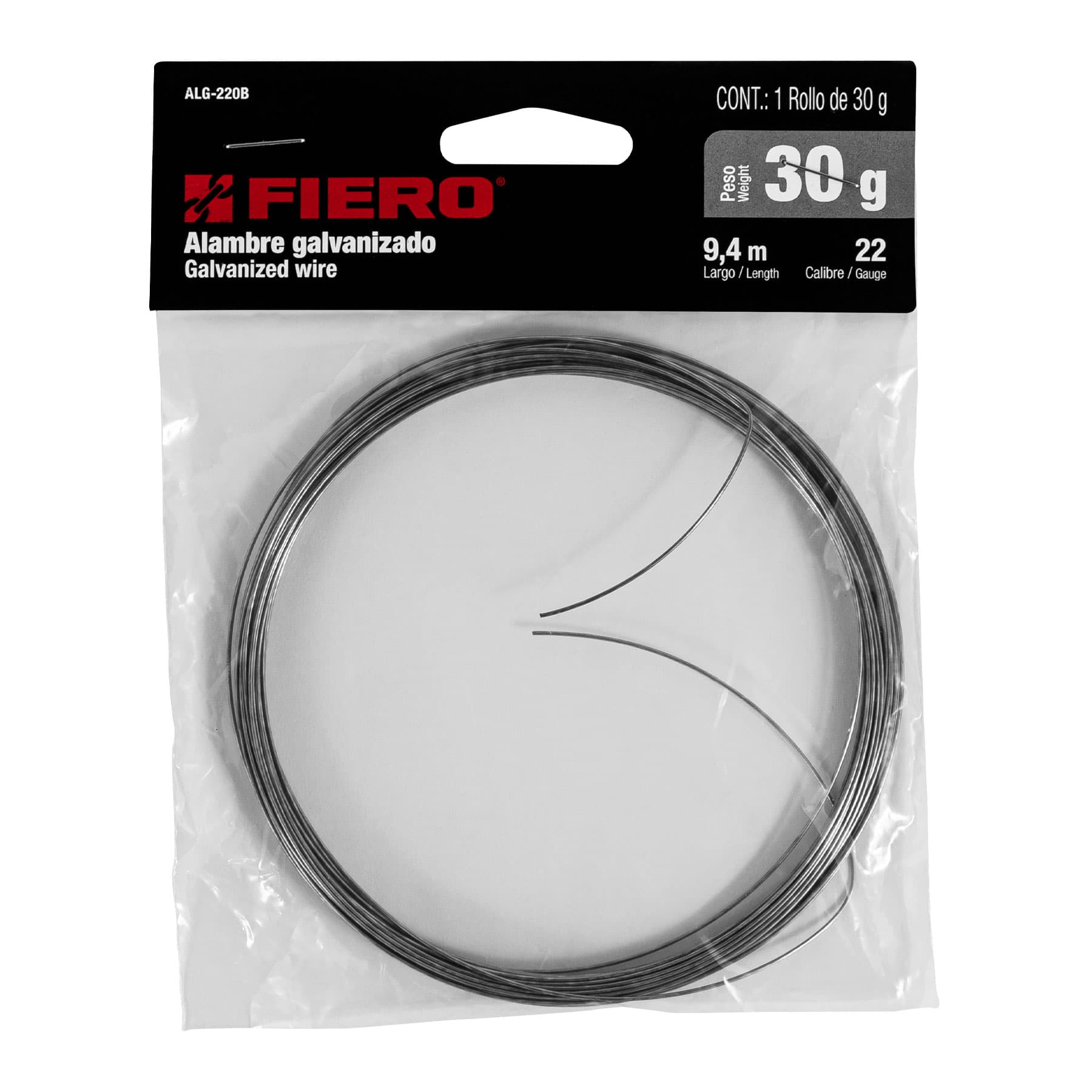 ROLLO DE 30 G DE ALAMBRE GALVANIZADO CALIBRE 22 EN BOLSA CODIGO 45112 FERREBLOCK | Concretos y Materiales de San Juan