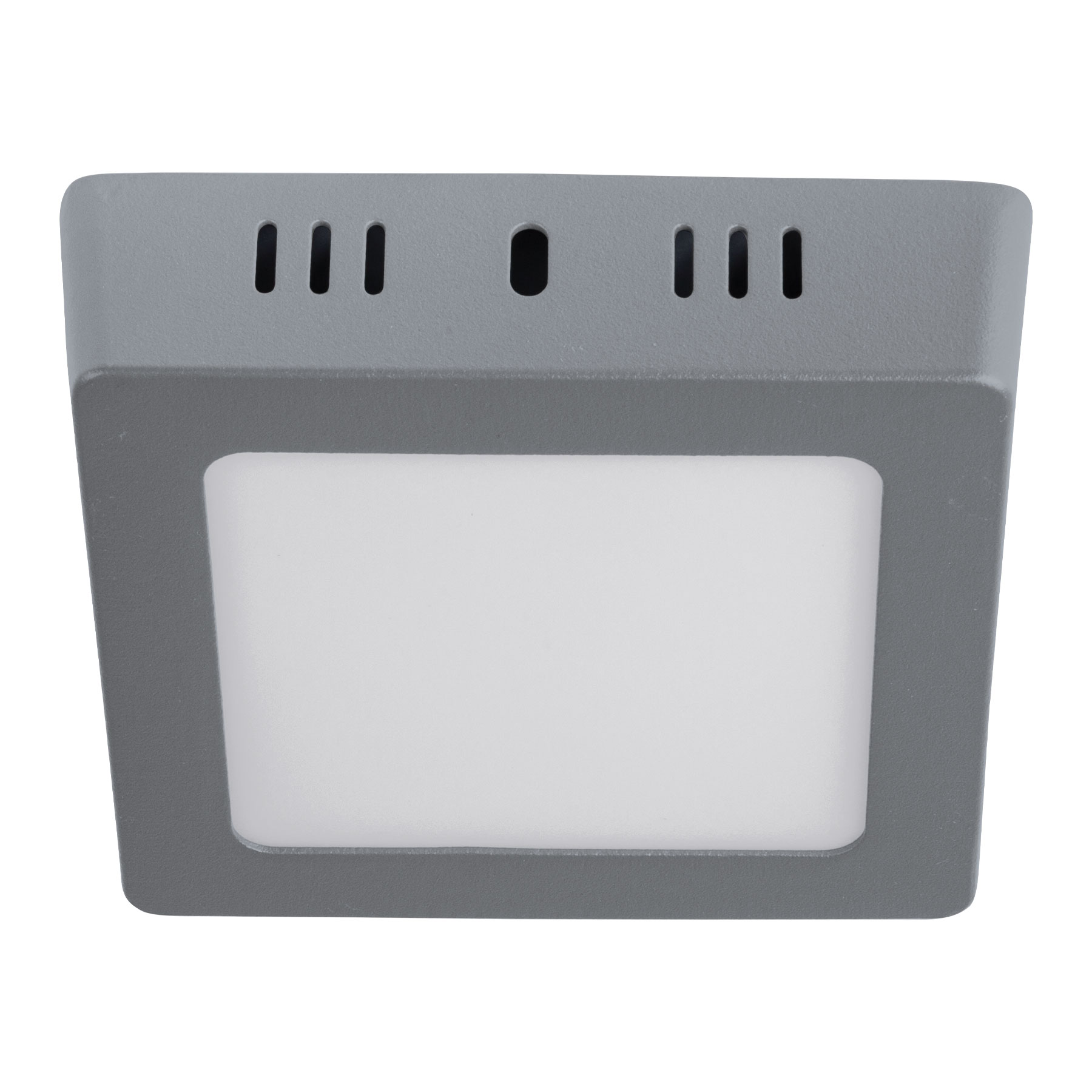 LUMINARIO LED PLAFON 6W 6500K CUADRADO GRIS VOLTECK CODIGO 47446 FERREBLOCK | Concretos y Materiales de San Juan