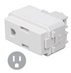 CONTACTO SENCILLO 2 POLOS + TIERRA LINEA ITALIANA BLANCO CODIGO 48131 FERREBLOCK | Concretos y Materiales de San Juan