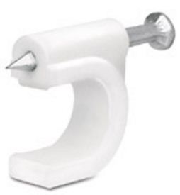 GRAPAS BLANCAS DE 6 MM PARA CABLE REDONDO CODIGO 48272 FERREBLOCK | Concretos y Materiales de San Juan