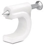 GRAPAS BLANCAS DE 12 MM PARA CABLE REDONDO CODIGO 48275 FERREBLOCK | Concretos y Materiales de San Juan