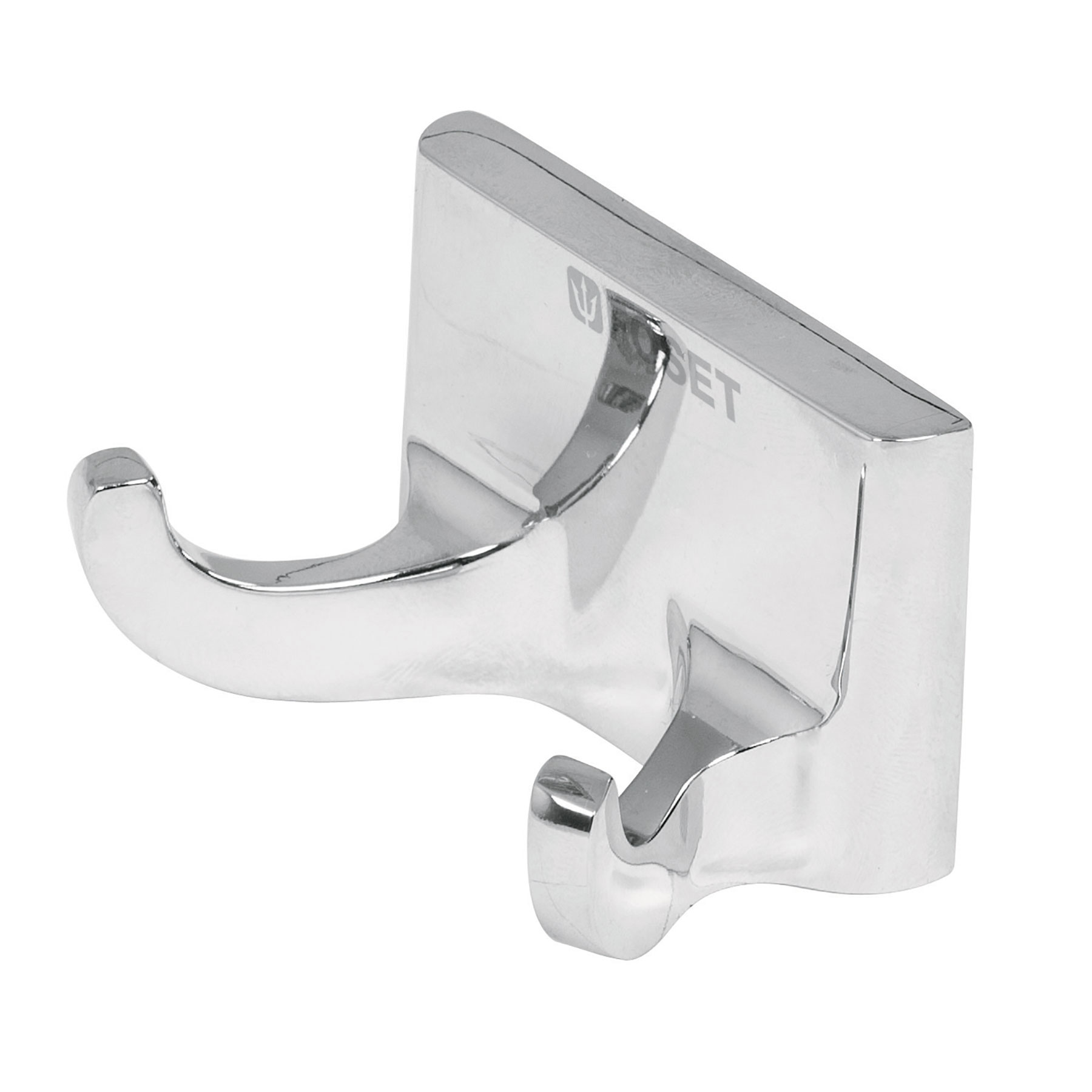 GANCHO DOBLE PARA TOALLAS METALICO CROMO BASIC CODIGO 49609 FERREBLOCK | Concretos y Materiales de San Juan