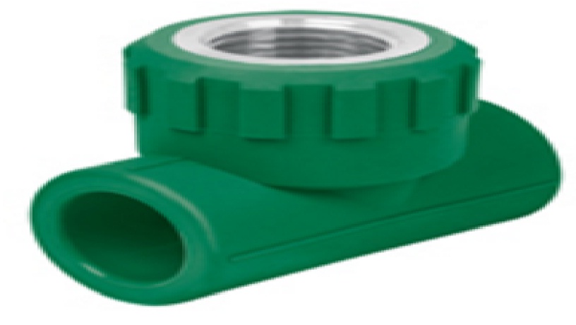 TEE HEMBRA DE PPR 1/2 CON INSERTO METALICO FOSET CODIGO 49839 FERREBLOCK | Concretos y Materiales de San Juan