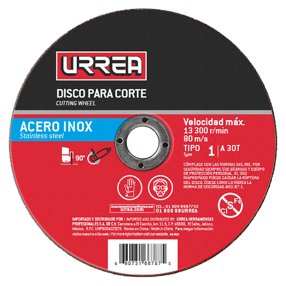 DISCO ABRASIVO TIPO 1 PARA ACERO INOXIDABLE 9 X 5/64 CODIGO  AMSS09 FERRETERIA GENERAL FERREBLOCK | Concretos y Materiales de San Juan
