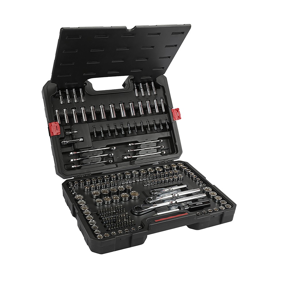 JUEGO COMBINADO DE HERRAMIENTA PARA MECANICO 230 PIEZAS CON MALETIN PLASTICO CODIGO  JCB02 FERRETERIA GENERAL FERREBLOCK | Concretos y Materiales de San Juan