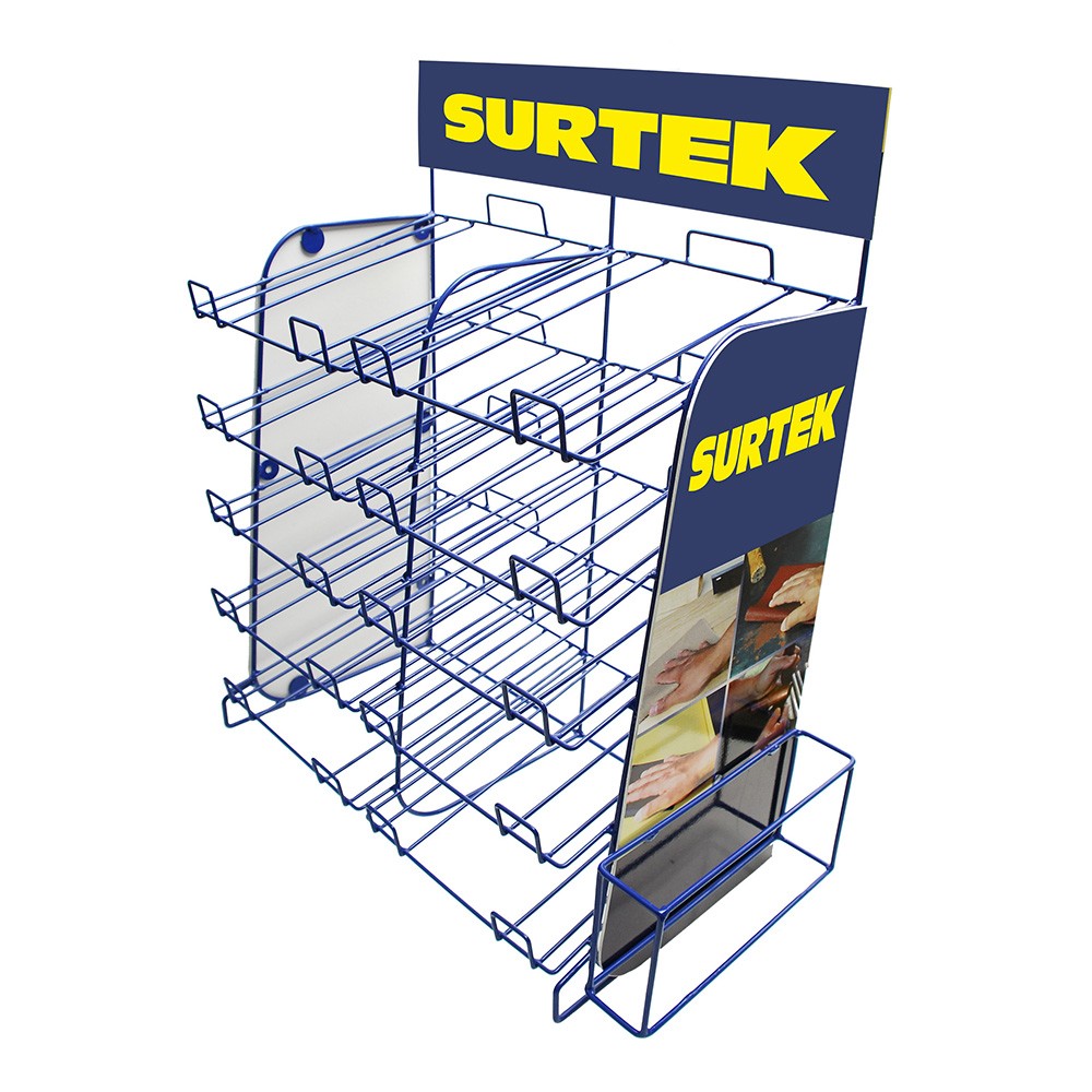 RACK DESPACHADOR DE MOSTRADOR PARA LIJAS 50 CM X 28 CM X 65 CM CODIGO  RLIJA SURTEK FERREBLOCK | Concretos y Materiales de San Juan